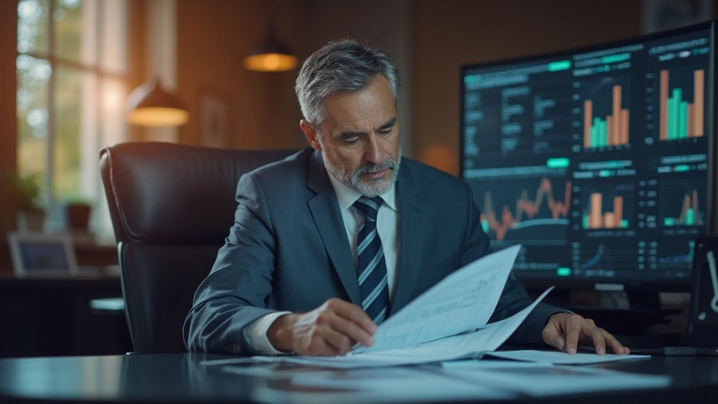 Monitore mit Zentralbankdaten, Inflationsraten und BIP-Statistiken für Marktanalyse