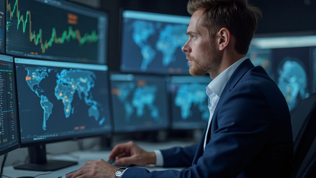 Globale Wirtschaftstrends und Marktanalyse mit Finanzdiagrammen und internationalen Börsen