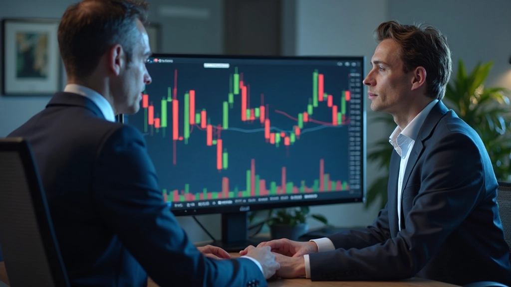 Vergleich eines erfolgreichen und eines fehlgeschlagenen Trades basierend auf Trendanalyse, zwei Bildschirme zeigen unterschiedliche Ergebnisse, Analysebildschirm