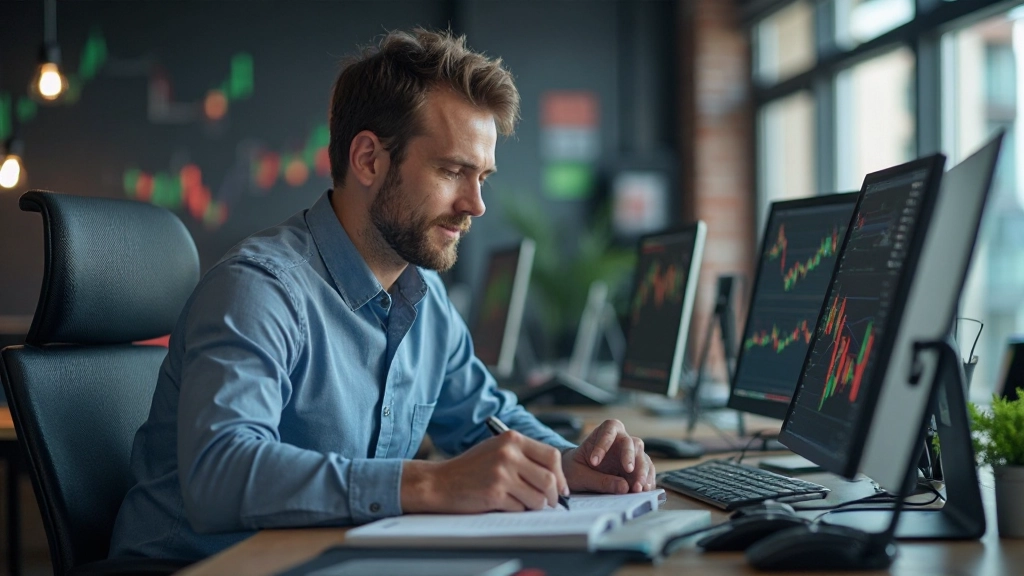 Trader beim Analyse von Marktsentiment und Anlegerpsychologie