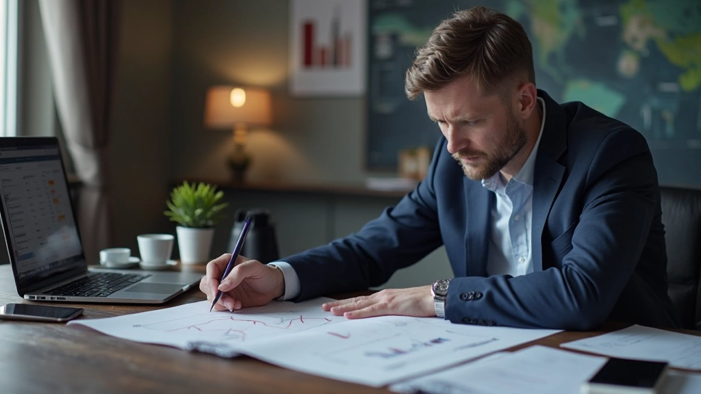 Trader mit Langzeit-Handelsstrategie und Investment-Roadmap