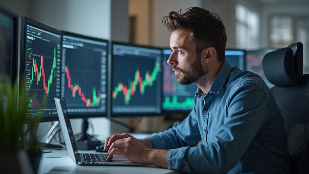 Grafisches Darstellung eines Algorithmus, der Marktdaten analysiert und Handelssignale erzeugt, Computersysteme in Aktion, technische Visualisierung