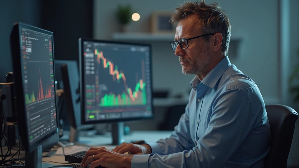 Professioneller Handelsmentor arbeitet mit Klient an Handelsstrategien und Marktanalyse