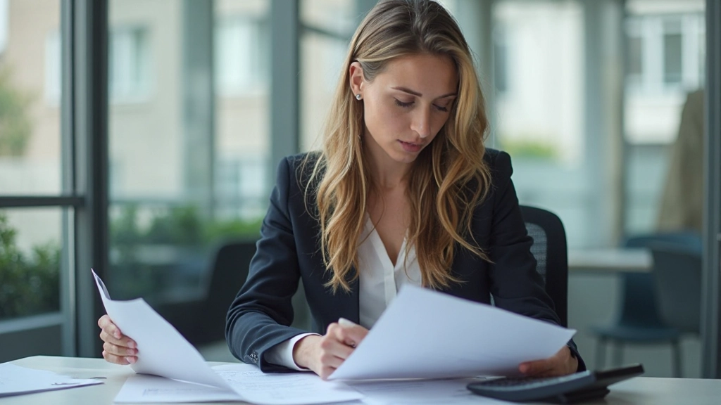 Finanzielle Sicherheit und Notfallplanung mit Dokumenten und Taschenrechner auf Schreibtisch